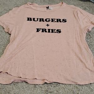 burgers plus fries tee shirt